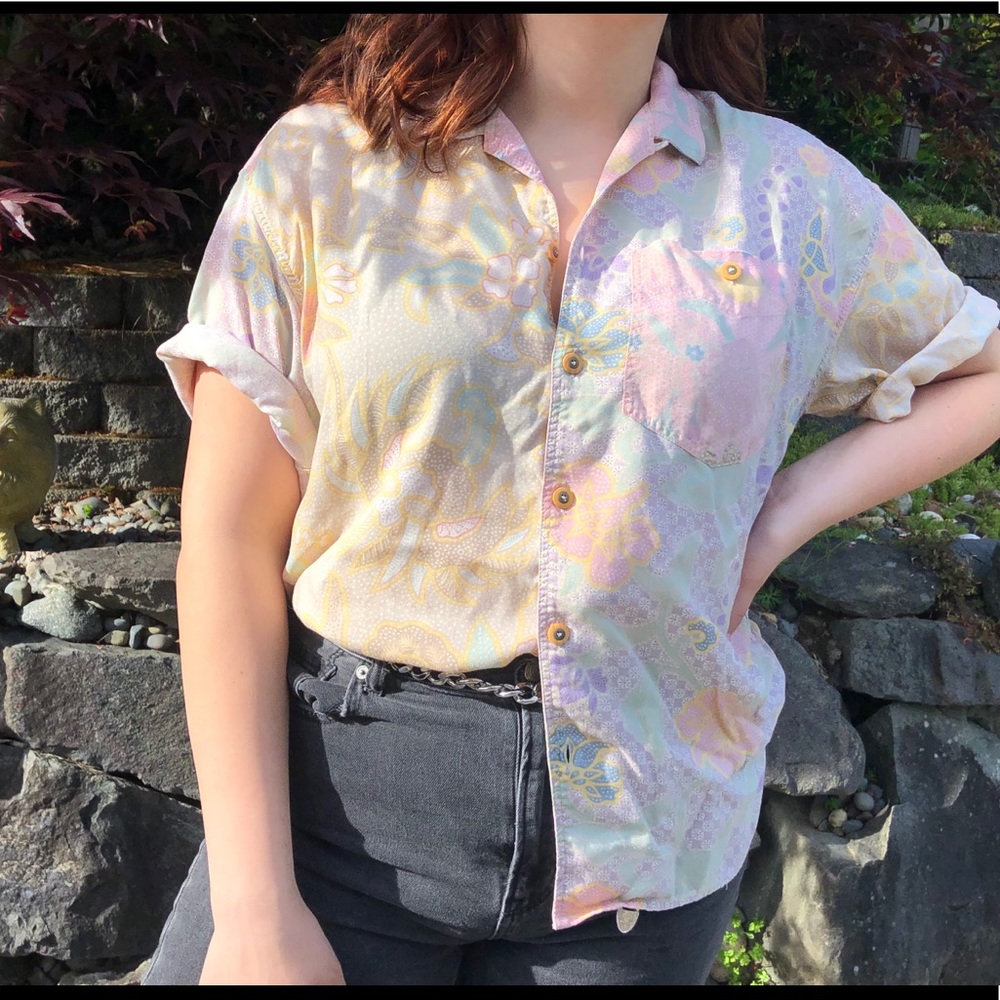 Li2Wear Vintage Style Floral Button Front
